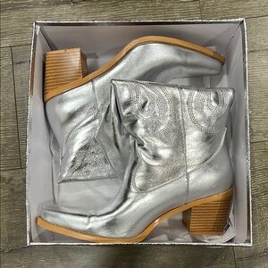 Silver Cowboy Boots